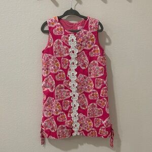 Lilly Pulitzer Pink and White Heart Dress